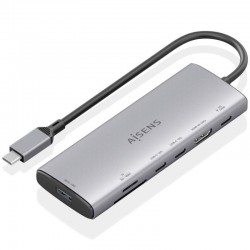 Docking USB Tipo-C Aisens ASUC-7P031-GR/ 1xHDMI 4K/ 1xUSB/ 2xUSB Tipo-C/ 1xLector Tarjetas/ 1xUSB Tipo-C PD/ Gris Docking USB Tipo-C Aisens ASUC-7P031-GR/ 1xHDMI 4K/ 1xUSB/ 2xUSB Tipo-C/ 1xLector Tarjetas/ 1xUSB Tipo-C PD/ Gris