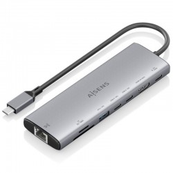Docking USB Tipo-C Aisens ASUC-8P033-GR/ 1xHDMI 4K/ 1xUSB/ 2xUSB Tipo-C/ 1xRJ45/ 1xLector Tarjetas/ 1xUSB Tipo-C PD/ Gris Docking USB Tipo-C Aisens ASUC-8P033-GR/ 1xHDMI 4K/ 1xUSB/ 2xUSB Tipo-C/ 1xRJ45/ 1xLector Tarjetas/ 1xUSB Tipo-C PD/ Gris