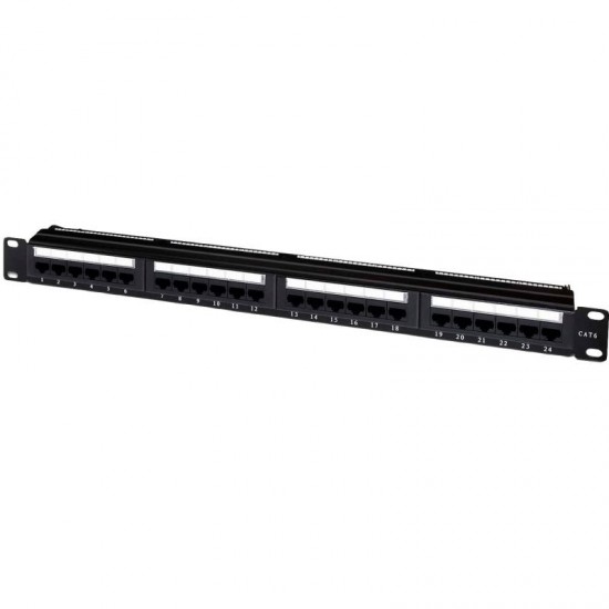 Patch panel aisens a141-0308/ 24 puertos/ cat.6/ altura 1u