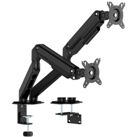 Soporte de mesa con contrapeso para 2 monitores aisens dt32tsr-451/ giratorio/ inclinable/ hasta 9kg Soporte de mesa con contrapeso para 2 monitores aisens dt32tsr-451/ giratorio/ inclinable/ hasta 9kg