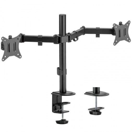 Soporte de mesa para 2 monitores o tv aisens dt32tsr-149/ giratorio/ inclinable/ hasta 9kg