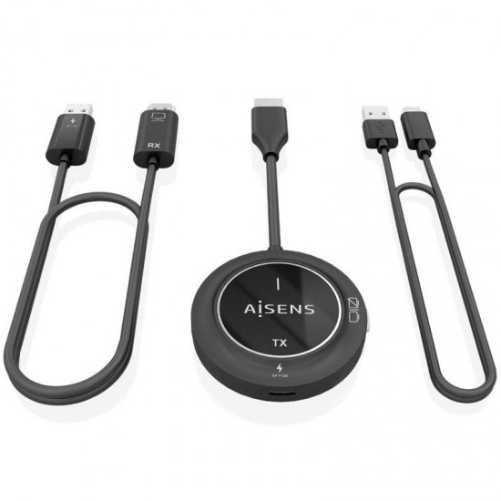 Adaptador/transmisor de vídeo inalámbrico hdmi aisens aswl-h2k30m002-bk