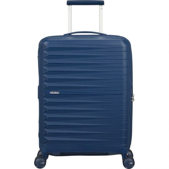 Maleta de cabina american tourister fastforward spinner expansible 55cm/ 55x40x23cm/ 4 ruedas/ azul marino