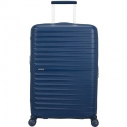 Maleta Mediana American Tourister FastForward Spinner Expansible 68cm/ 68x46x30cm/ 4 Ruedas/ Azul Marino