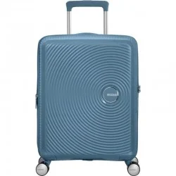 Maleta de Cabina American Tourister SoundBox Spinner 55cm/ 55x40x20cm/ 4 Ruedas/ Azul Piedra