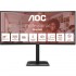 Monitor Profesional Ultrapanorámico Curvo AOC CU34E4CV 34'/ WQHD/ Multimedia/ Regulable en altura/ Negro