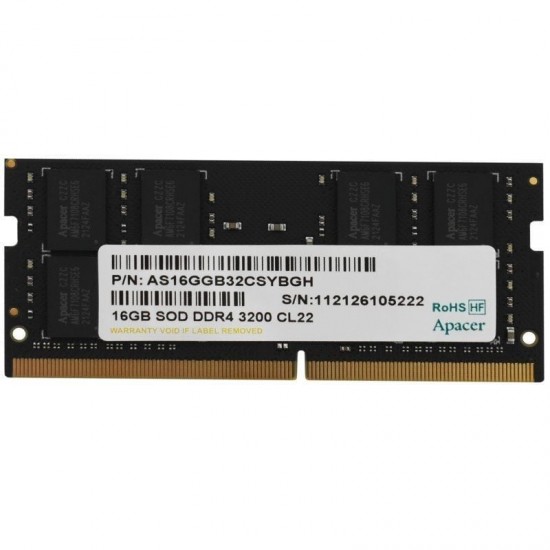 Memoria ram apacer es.16g21.gsh 16gb/ ddr4/ 3200mhz/ 1.2v/ cl22/ sodimm Memoria ram apacer es.16g21.gsh 16gb/ ddr4/ 3200mhz/ 1.2v/ cl22/ sodimm