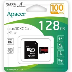 Tarjeta de Memoria Apacer 128GB XC UHS 1 con Adaptador/ Clase 10/ 100MBs Tarjeta de Memoria Apacer 128GB XC UHS 1 con Adaptador/ Clase 10/ 100MBs