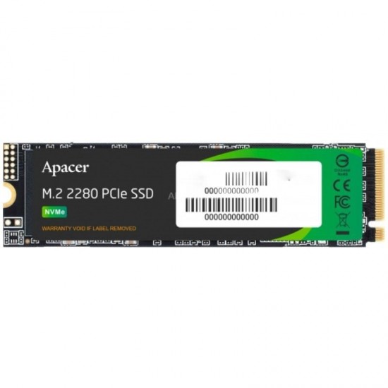 Disco ssd apacer as2280p4x 1tb/ m.2 2280 pcie gen3/ full capacity