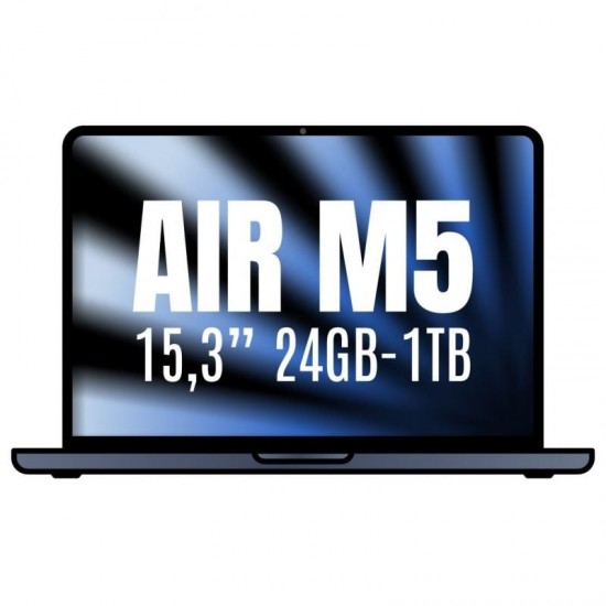 Apple macbook air 15,3'/ m5 10-core cpu/ 24gb/ 1tb ssd/ 10-core gpu/ medianoche
