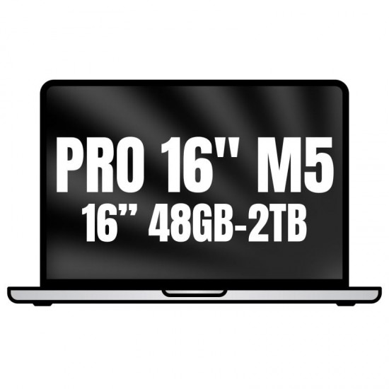 Apple macbook pro 16'/ m5 max 18-core cpu/ 48gb/ 2tb ssd/ 40-core gpu/ plata
