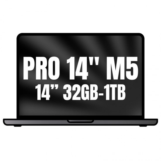 Apple macbook pro 14'/ m5 10-core cpu/ 32gb/ 1tb ssd/ 10-core gpu/ negro espacial Apple macbook pro 14'/ m5 10-core cpu/ 32gb/ 1tb ssd/ 10-core gpu/ negro espacial