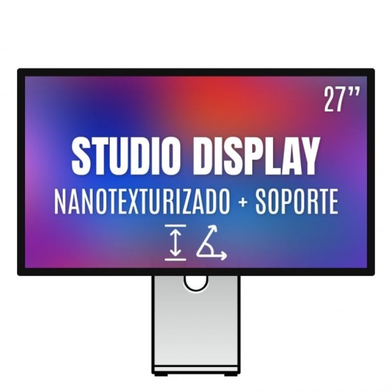 Apple studio display 27'/ cristal nano texturizado/ soporte con altura e inclinación ajustable