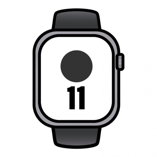 Apple watch series 11/ gps/ 46mm/ gris espacial/ correa deportiva negra (s/m) Apple watch series 11/ gps/ 46mm/ gris espacial/ correa deportiva negra (s/m)