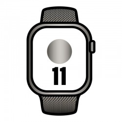 Apple Watch Series 11/ GPS/ Cellular/ 42mm/ Titanio Negro Pizarra/ Correa Negra/ Pizarra Milanese Loop