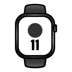 Apple Watch Series 11/ GPS/ Cellular/ 46mm/ Caja de Aluminio Negra/ Correa Deportiva Negra S/M Apple Watch Series 11/ GPS/ Cellular/ 46mm/ Caja de Aluminio Negra/ Correa Deportiva Negra S/M