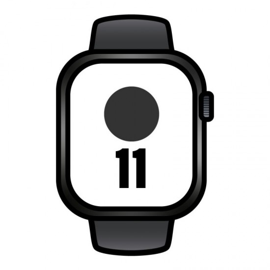 Apple watch series 11/ gps/ cellular/ 46mm/ caja de aluminio negra/ correa deportiva negra s/m Apple watch series 11/ gps/ cellular/ 46mm/ caja de aluminio negra/ correa deportiva negra s/m