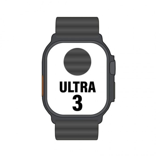 Apple watch ultra 3/ gps/ cellular/ 49mm/ caja titanio negro/ correa ocean negra