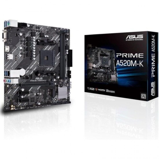 Placa base asus prime a520m-k socket am4/ ddr4/ pcie 3.0/ micro atx