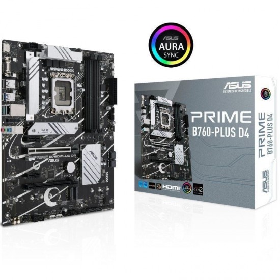 Placa base asus prime b760-plus d4 socket 1700/ ddr4/ pcie 5.0 Placa base asus prime b760-plus d4 socket 1700/ ddr4/ pcie 5.0