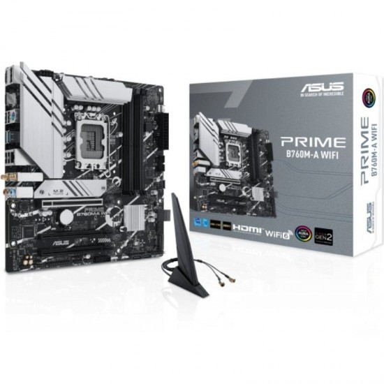 Placa base asus prime b760m-a wifi socket 1700/ ddr5/ pcie 4.0/ micro atx Placa base asus prime b760m-a wifi socket 1700/ ddr5/ pcie 4.0/ micro atx