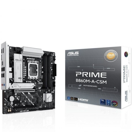 Placa base asus prime b860m-a csm socket 1851/ ddr5/ pcie 5.0/ micro atx