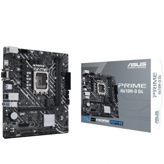 Placa base asus prime h610m-d d4/ socket 1700/ ddr4/ pcie 4.0/ micro atx Placa base asus prime h610m-d d4/ socket 1700/ ddr4/ pcie 4.0/ micro atx