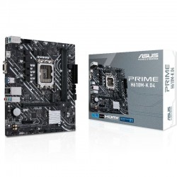 Placa Base Asus Prime H610M-K D4/ Socket 1700/ DDR4/ PCIe 4.0/ Micro ATX