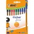 Bolígrafos de Tinta de Aceite Bic Cristal Fine 516356/ 10 unidades/ Colores Surtidos