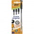 Bolígrafos de Tinta de Aceite Bic Cristal Original 516335/ 4 unidades/ Negros