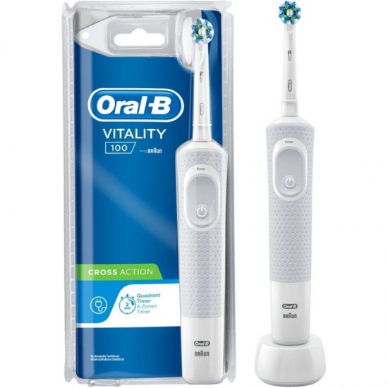 Cepillo dental braun oral-b vitality 100 crossaction/ blanco