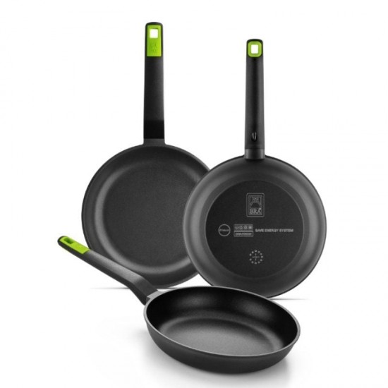 Pack 3 sartenes bra gastro a841201/ ø18cm/ ø22cm/ ø26cm/ apta para inducción Pack 3 sartenes bra gastro a841201/ ø18cm/ ø22cm/ ø26cm/ apta para inducción