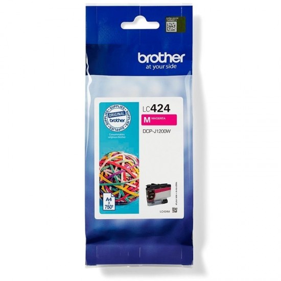Cartucho de tinta original brother lc424m/ magenta