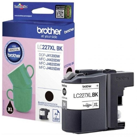 Cartucho de tinta original brother lc-227 xl alta capacidad/ negro