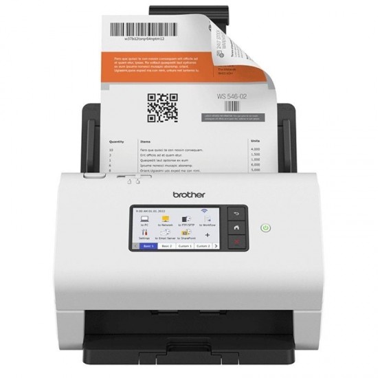 Escáner documental brother ads-4900w con alimentador de documentos adf/ doble cara