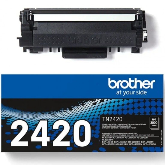 Tóner original brother tn-2420 alta capacidad/ negro