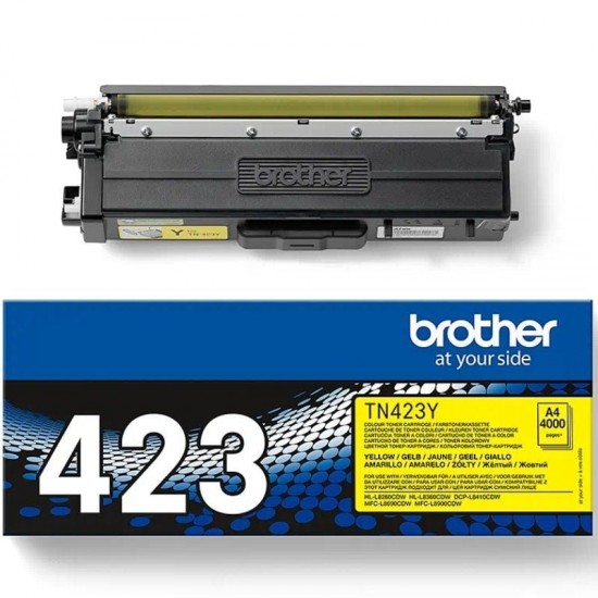 Tóner original brother tn-423y alta capacidad/ amarillo