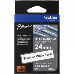 Cinta Laminada Original Rotuladora Brother TZe-SL251/ Blanca