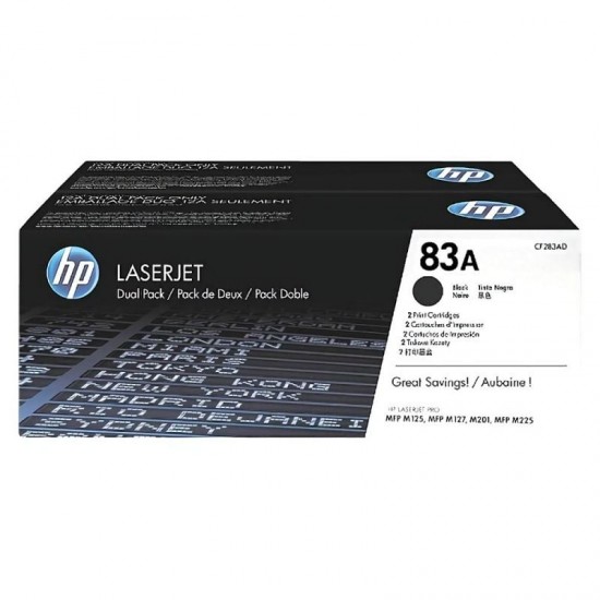 Tóner original hp nº83a multipack/ 2x negro Tóner original hp nº83a multipack/ 2x negro