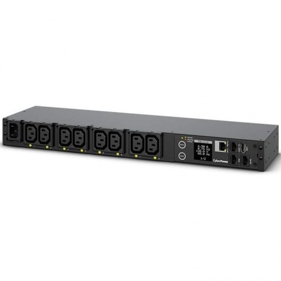 Unidad de distribución para alimentación cyberpower pdu41004/ 16a/ 8x iec c13/ formato rack 1u