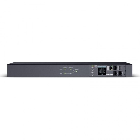 Unidad de distribución para alimentación cyberpower pdu44004/ 10-12a/ 12x iec c13/ formato rack 1u