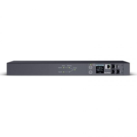 Unidad de distribución para alimentación cyberpower pdu44005/ 16a/ 8x iec c13 - 2x iec c19/ formato rack 1u