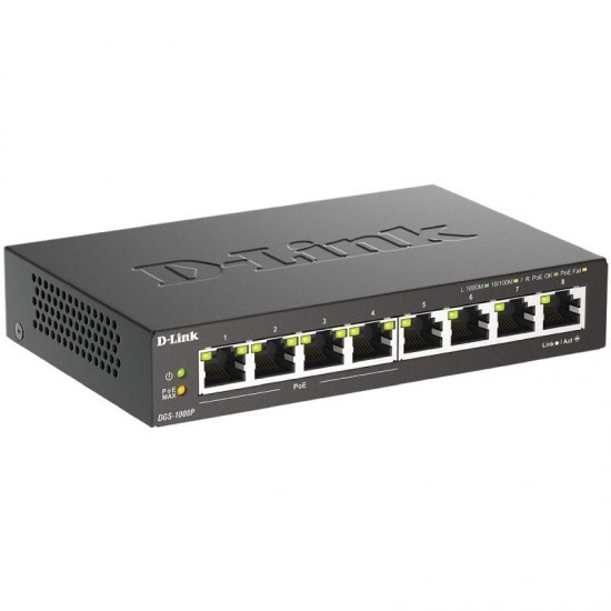Switch d-link dgs-1008p 8 puertos/ rj-45 gigabit 10/100/1000/ poe Switch d-link dgs-1008p 8 puertos/ rj-45 gigabit 10/100/1000/ poe
