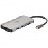 Docking USB Tipo-C D-Link DUB-M810/ 3xUSB/ 1xUSB Tipo-C/ 1xThunderbolt/ 1xHDMI 4K/ 1xRJ45/ 1xLector tarjetas/ Gris