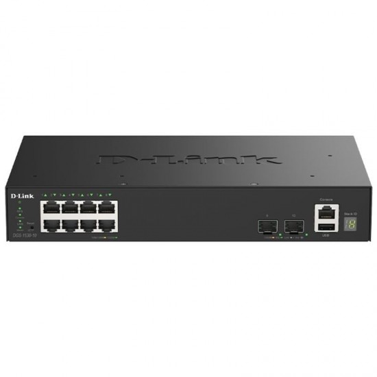 Switch gestionable d-link dgs-1530-10/e 8 puertos/ rj-45 gigabit 10/100/1000/10g/ sfp