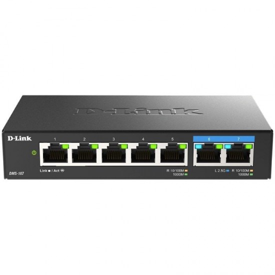 Switch d-link dms-107 7 puertos/ rj-45 10/100/1000