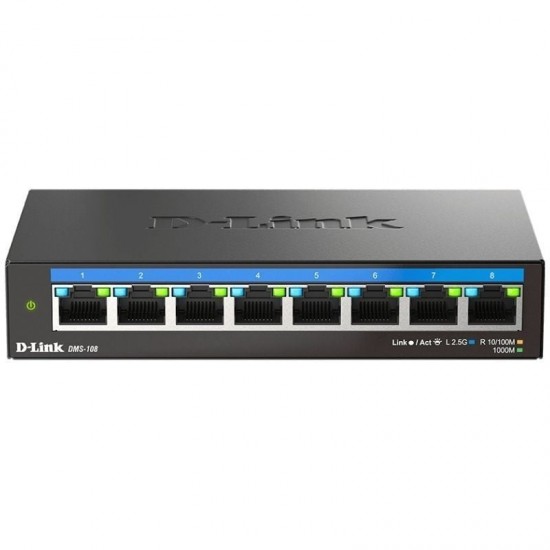 Switch d-link dms-108 8 puertos/ rj-45 10/100/1000/2.5gb Switch d-link dms-108 8 puertos/ rj-45 10/100/1000/2.5gb