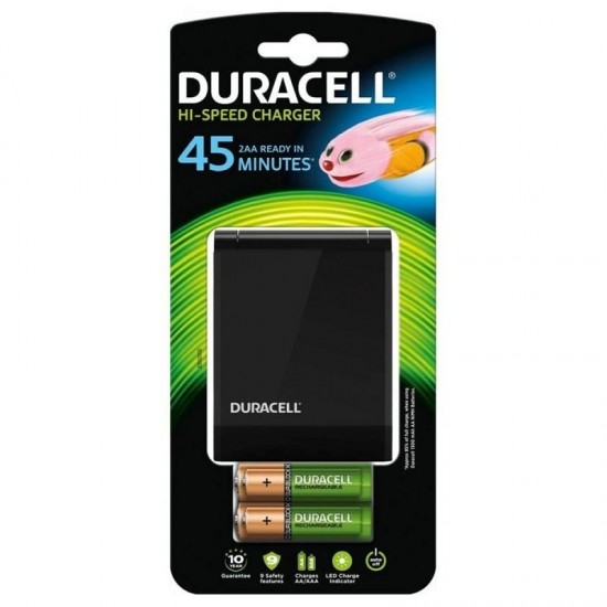 Cargador de pilas duracell cef27eu-eu/ capacidad 2 pilas aa y aaa/ 2 pilas aa y 2 aaa incluidas