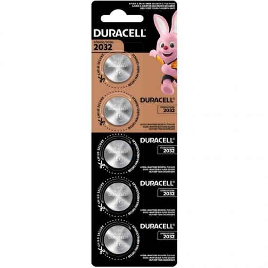 Pack de 5 pilas de botón duracell dl2032b5/ 3v