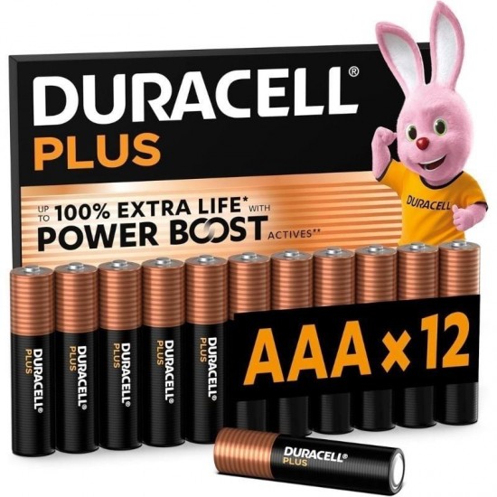 Pack de 12 pilas aaa duracell plus power boost dpblr3b12/ 1.5v/ alcalinas Pack de 12 pilas aaa duracell plus power boost dpblr3b12/ 1.5v/ alcalinas